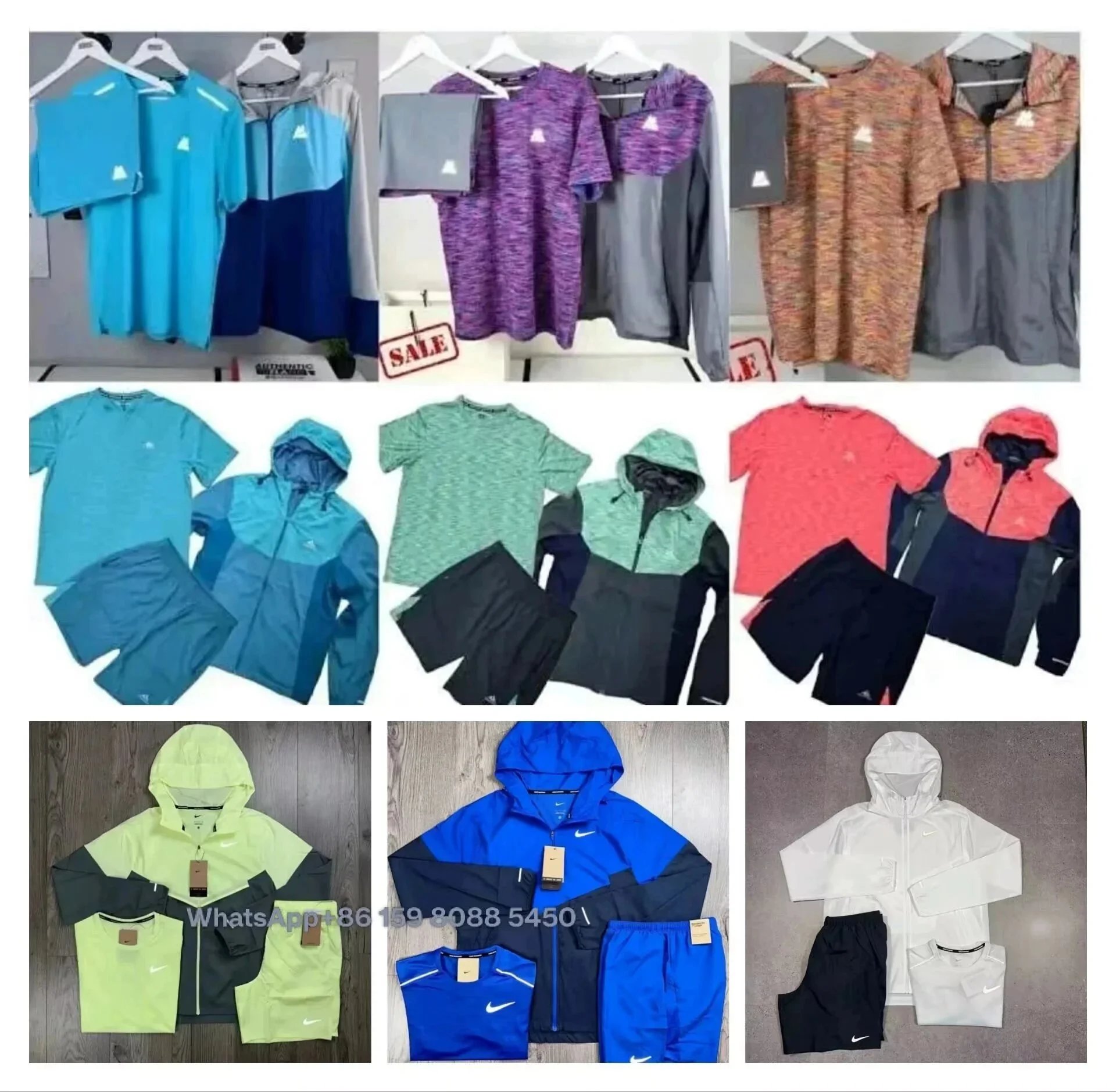 Nike Running Short-sleeved Three-piece Suit [35 styles]