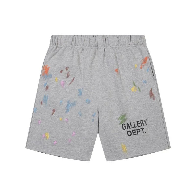 Gallery Dept. Paint Splatter Black Grey Streetwear Shorts