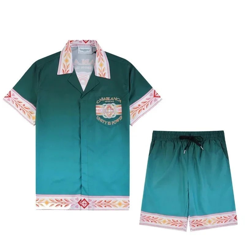 Casablanca Unity & Power Gradient Co-ord Set in Green Green