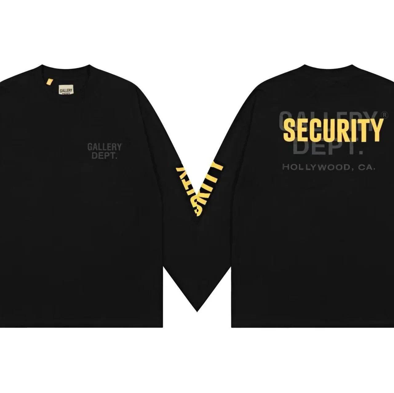 Gallery Dept. Gallery Dept. Security Long Sleeve T-Shirt - Black/Yellow Black