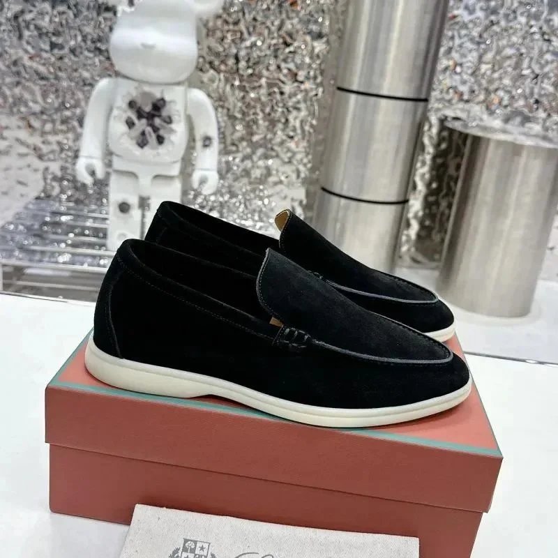 Loro Piana Leather Shoes ZW-1 suede slip-on loafers — 1