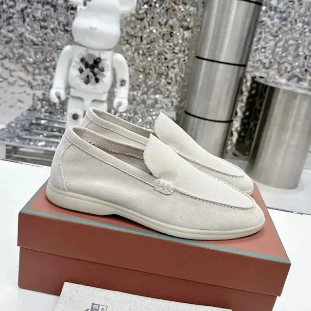 Loro Piana Leather Shoes ZW-1 suede slip-on loafers product detail image 8