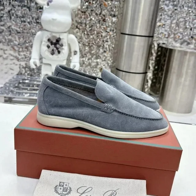 Loro Piana Leather Shoes ZW-1 suede slip-on loafers product detail image 3