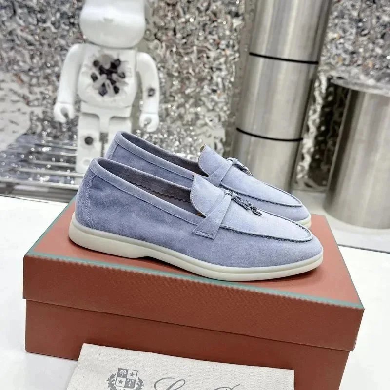 Loro Piana Leather Shoes ZW-1 suede slip-on loafers — 33