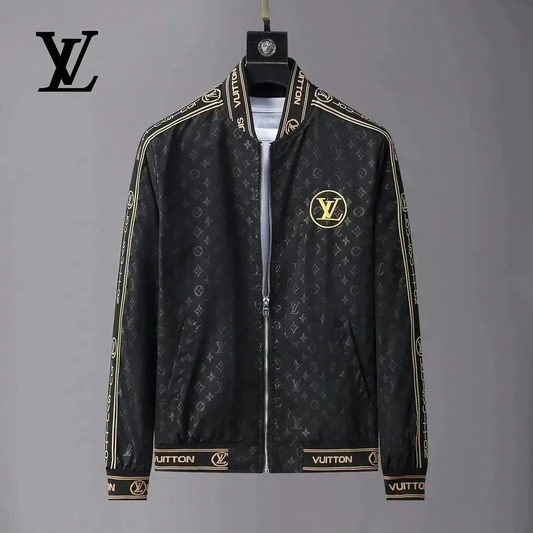 Louis Vuitton Monogram Black Hooded Windbreaker Jacket
