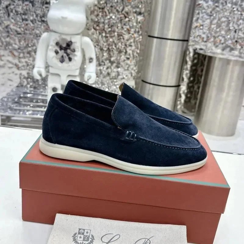 Loro Piana Leather Shoes ZW-1 suede slip-on loafers — 2