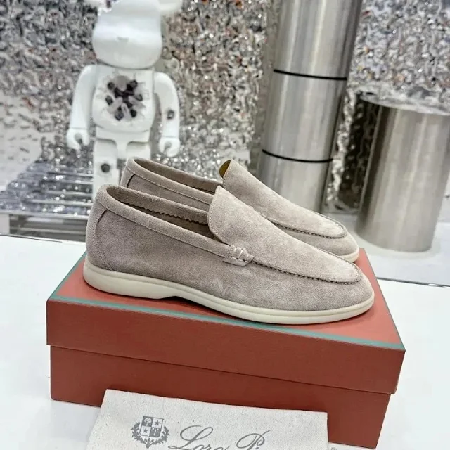 Loro Piana Leather Shoes ZW-1 suede slip-on loafers product detail image 6