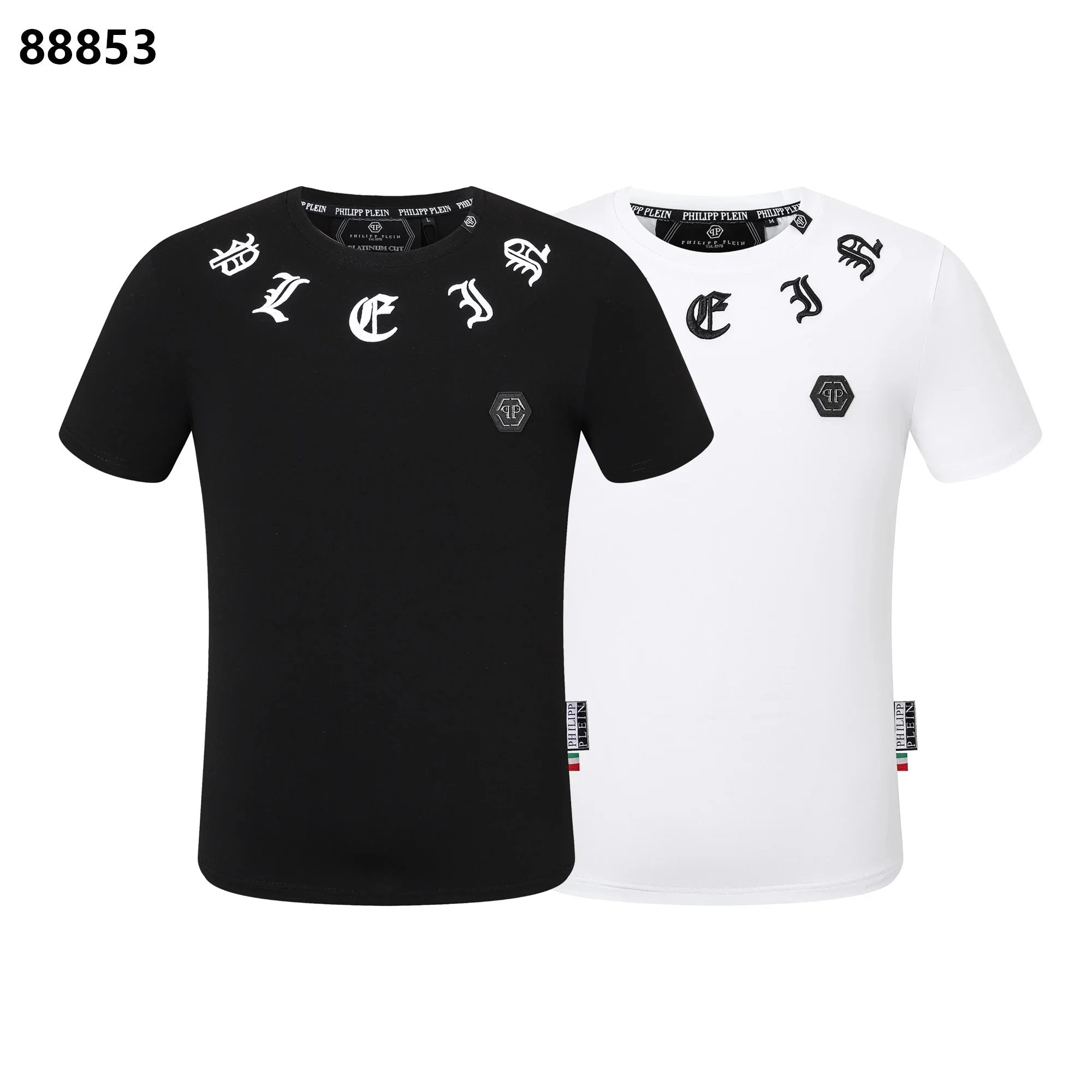 Philipp Plein PP Smiley Black White Graphic T-Shirt