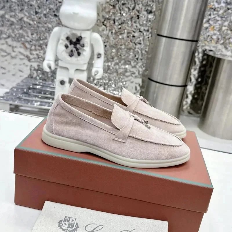 Loro Piana Leather Shoes ZW-1 suede slip-on loafers — 34