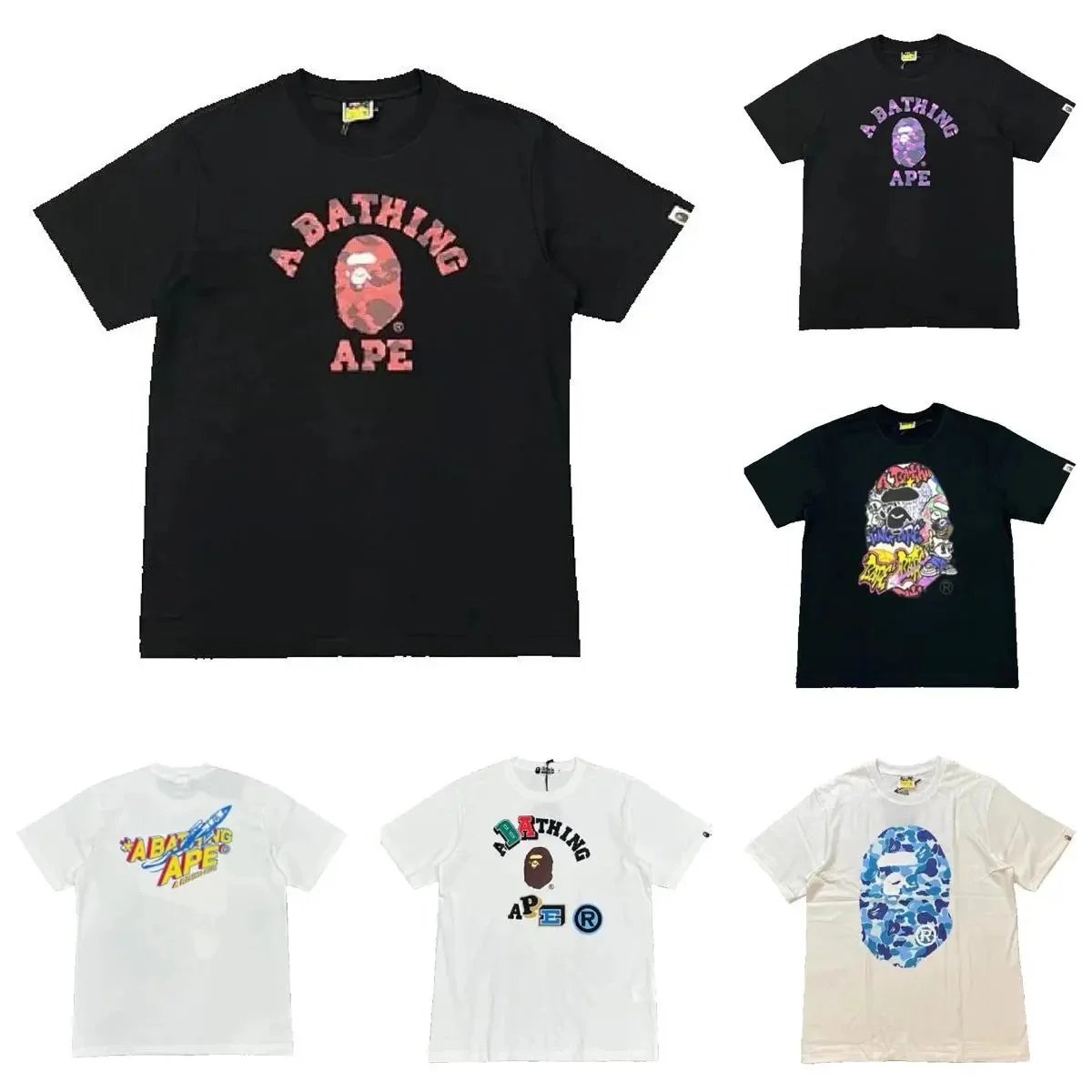 A BATHING APE Graphic T-Shirts - 001747