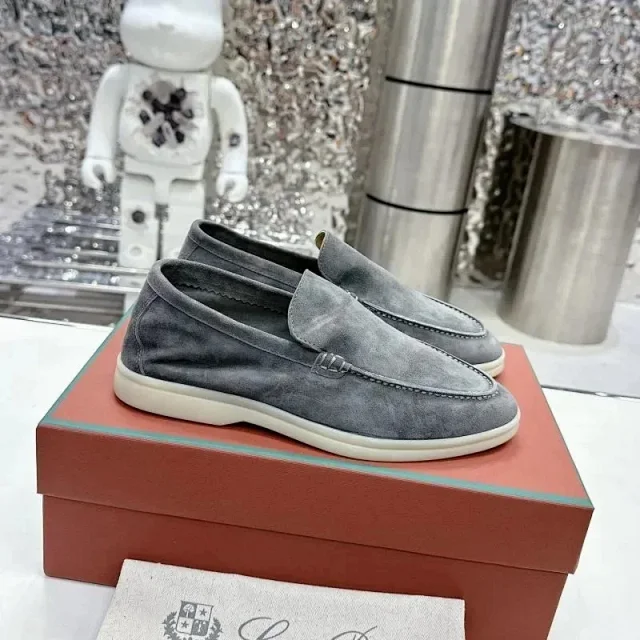 Loro Piana Leather Shoes ZW-1 suede slip-on loafers product detail image 7
