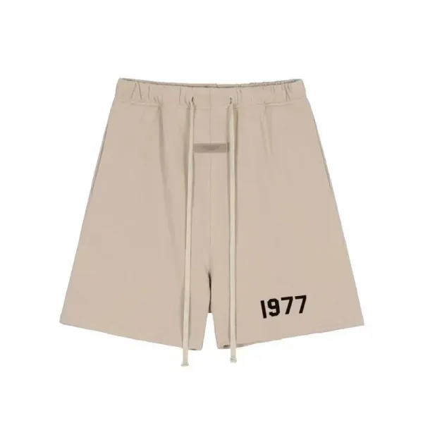 Fear of God Essentials 1977 Beige Drawstring Shorts - 4