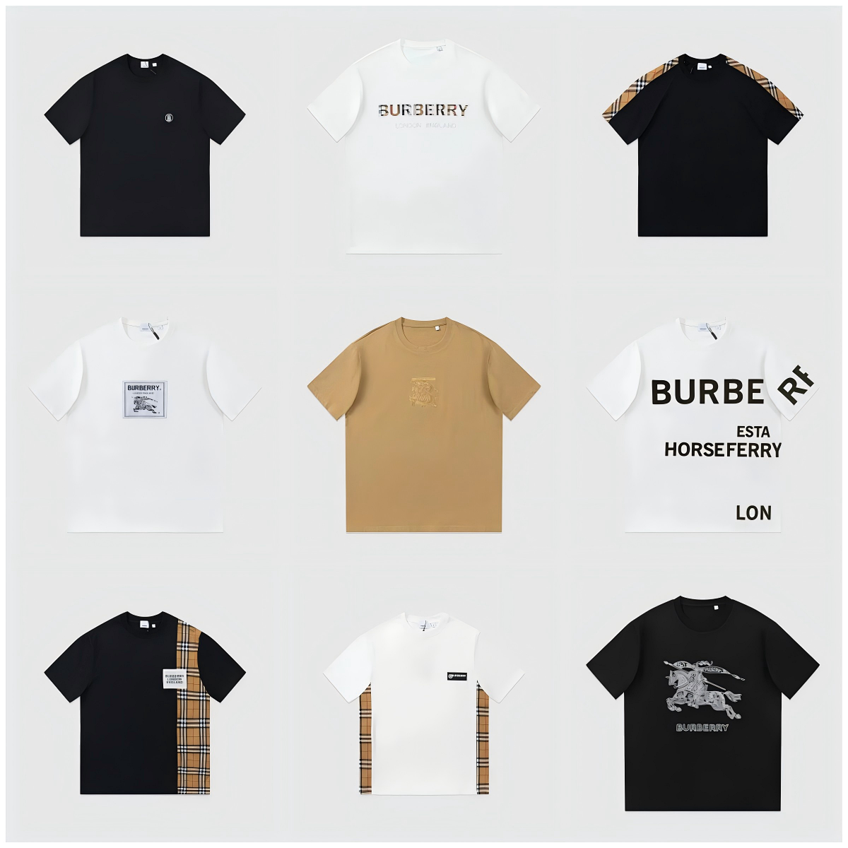 Burberry Logo Print Black T-Shirt product detail 2 in Litbuy spreadsheet finds