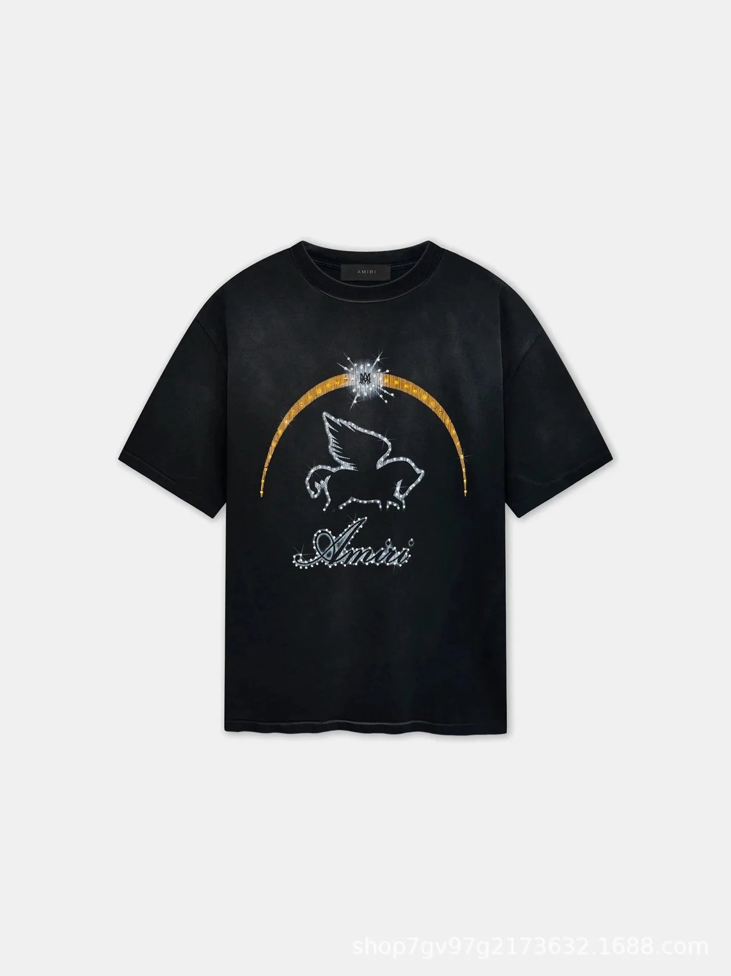 Amiri Eagle Logo Black Oversized T-Shirt