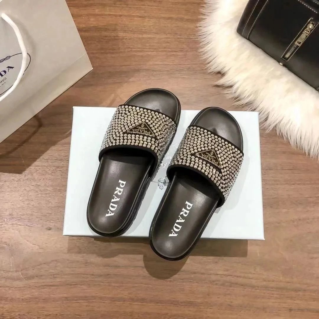Prada Sandals Woven lug-sole slingback — p13