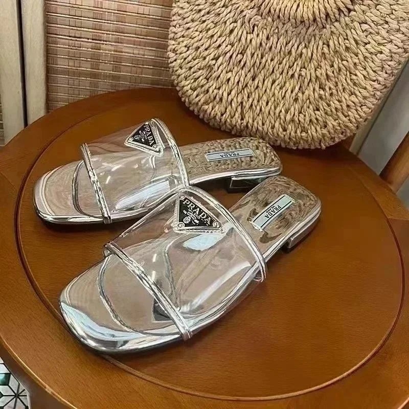 Prada Sandals Woven lug-sole slingback — p28