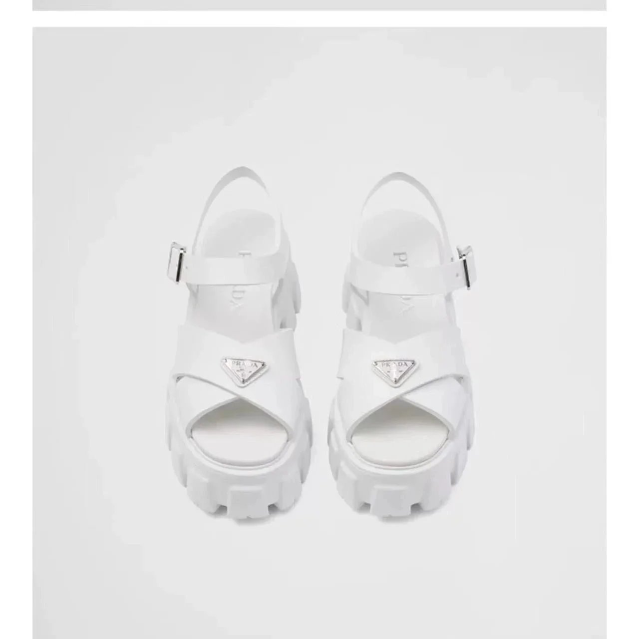 Prada Sandals Woven lug-sole slingback — p19