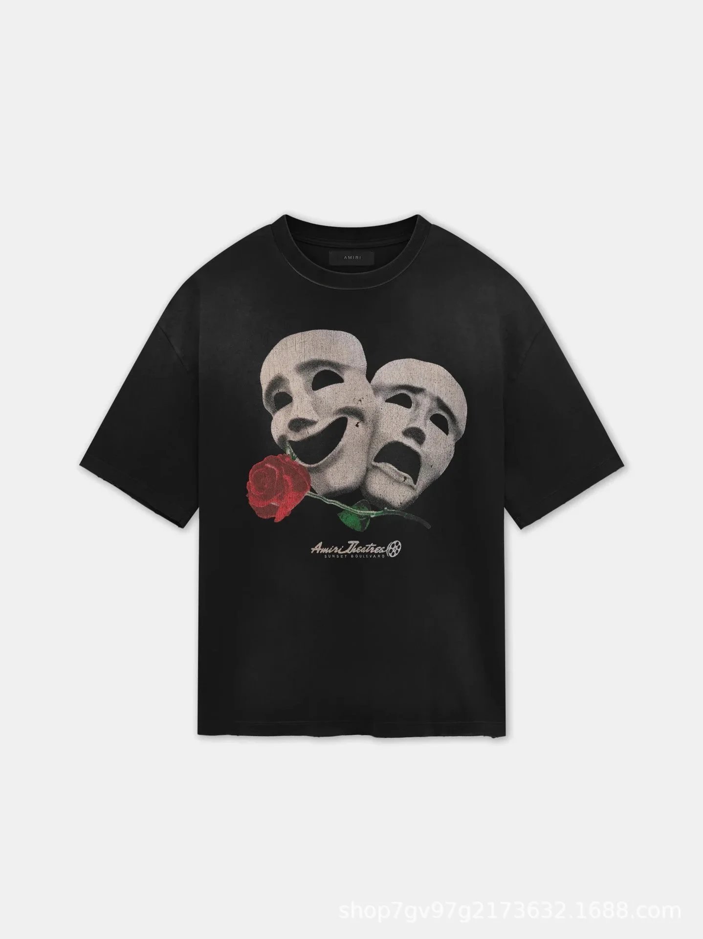 Amiri Eagle Logo Black Oversized T-Shirt