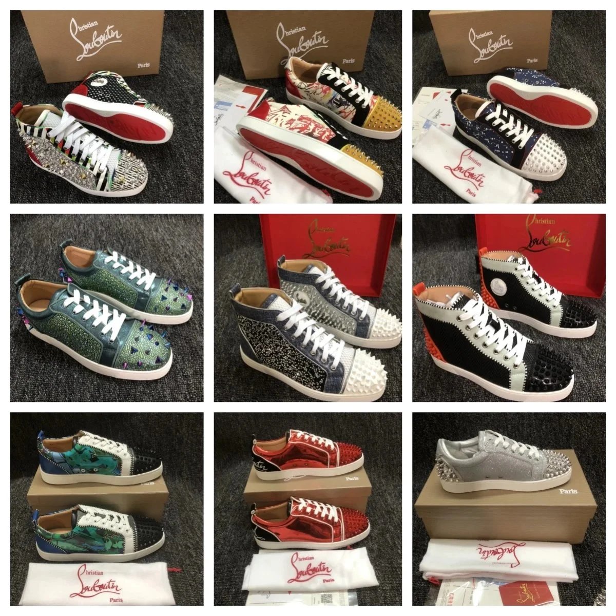 Christian Louboutin Louis Junior Spiky Sneakers - 001758