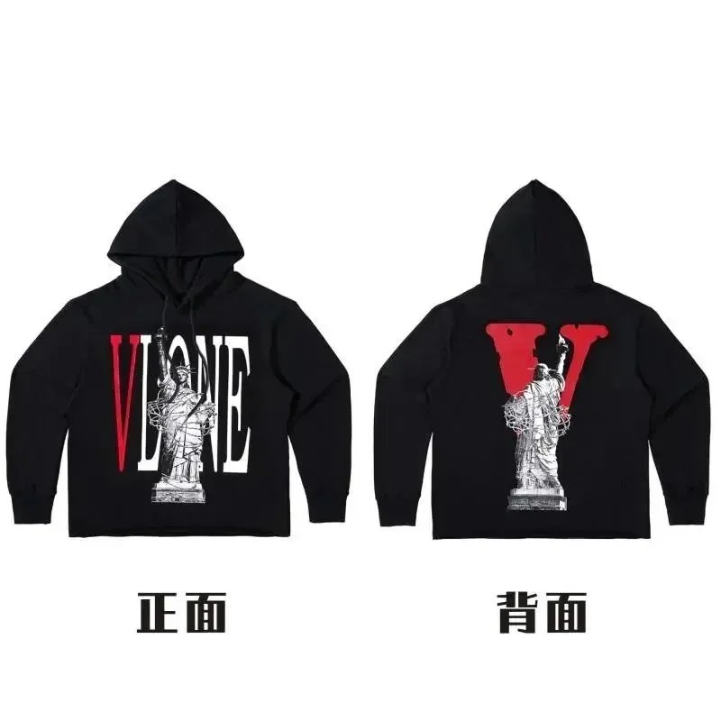 Unbranded Hoodies & Sweatshirts Pullover hoodie with rose text and V graphic prints image 6
