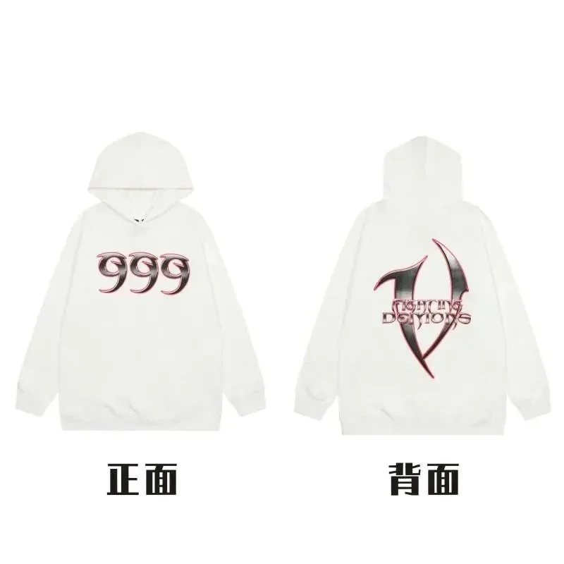 Unbranded Hoodies & Sweatshirts Pullover hoodie with rose text and V graphic prints — 31