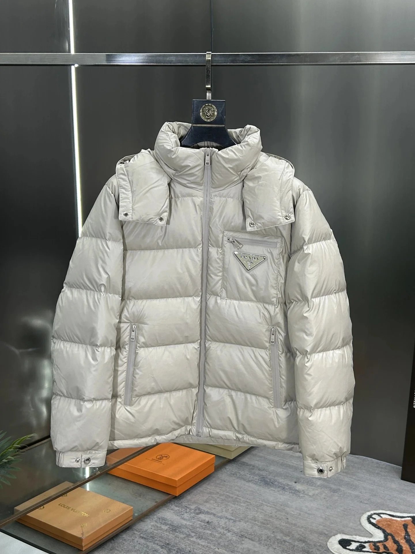 Prada Down Jackets Hooded puffer — 30