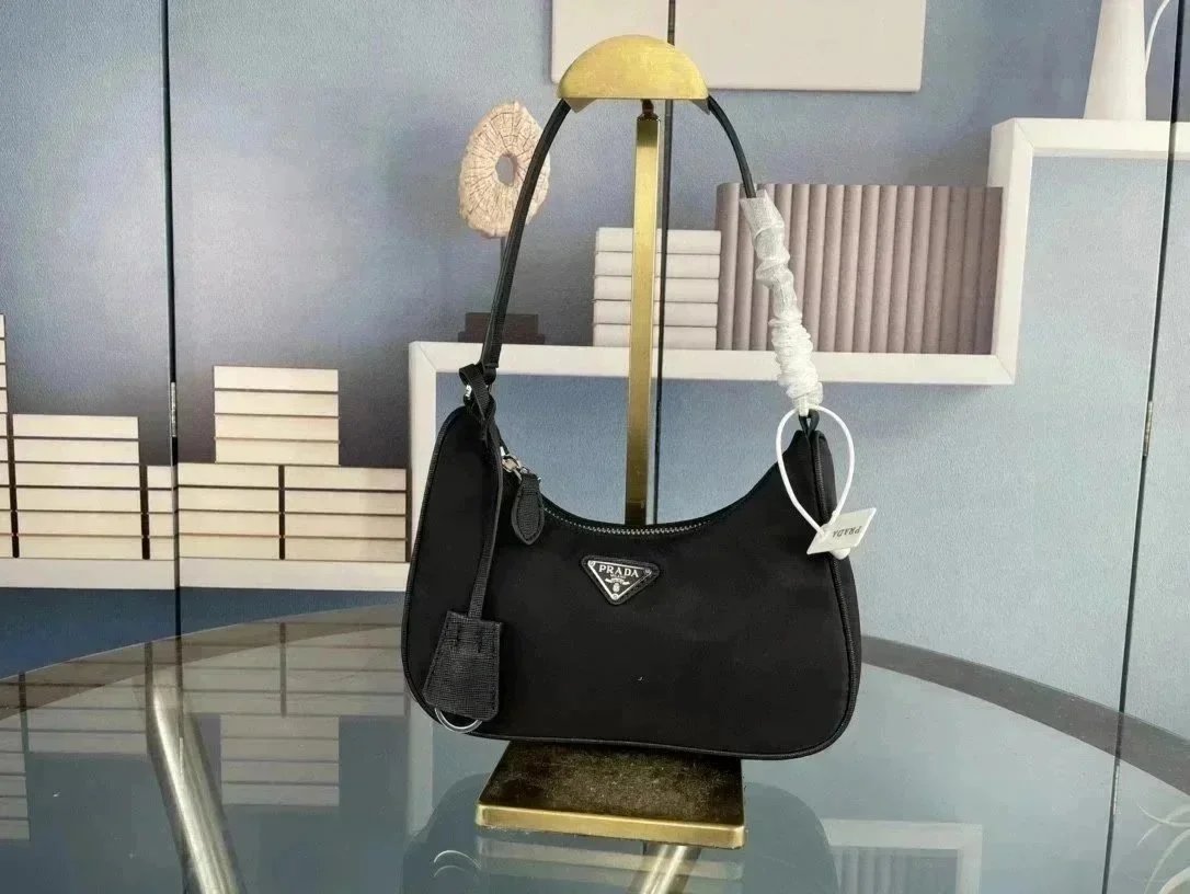 Prada Crossbody Bags Nylon Chain Bag with Detachable Pouch image 9