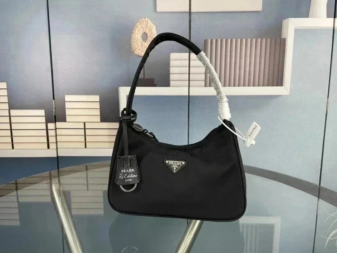 Prada Crossbody Bags Nylon Chain Bag with Detachable Pouch — 960-7