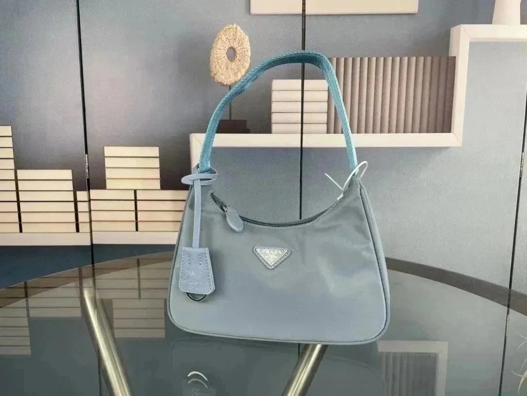 Prada Crossbody Bags Nylon Chain Bag with Detachable Pouch — 960-3