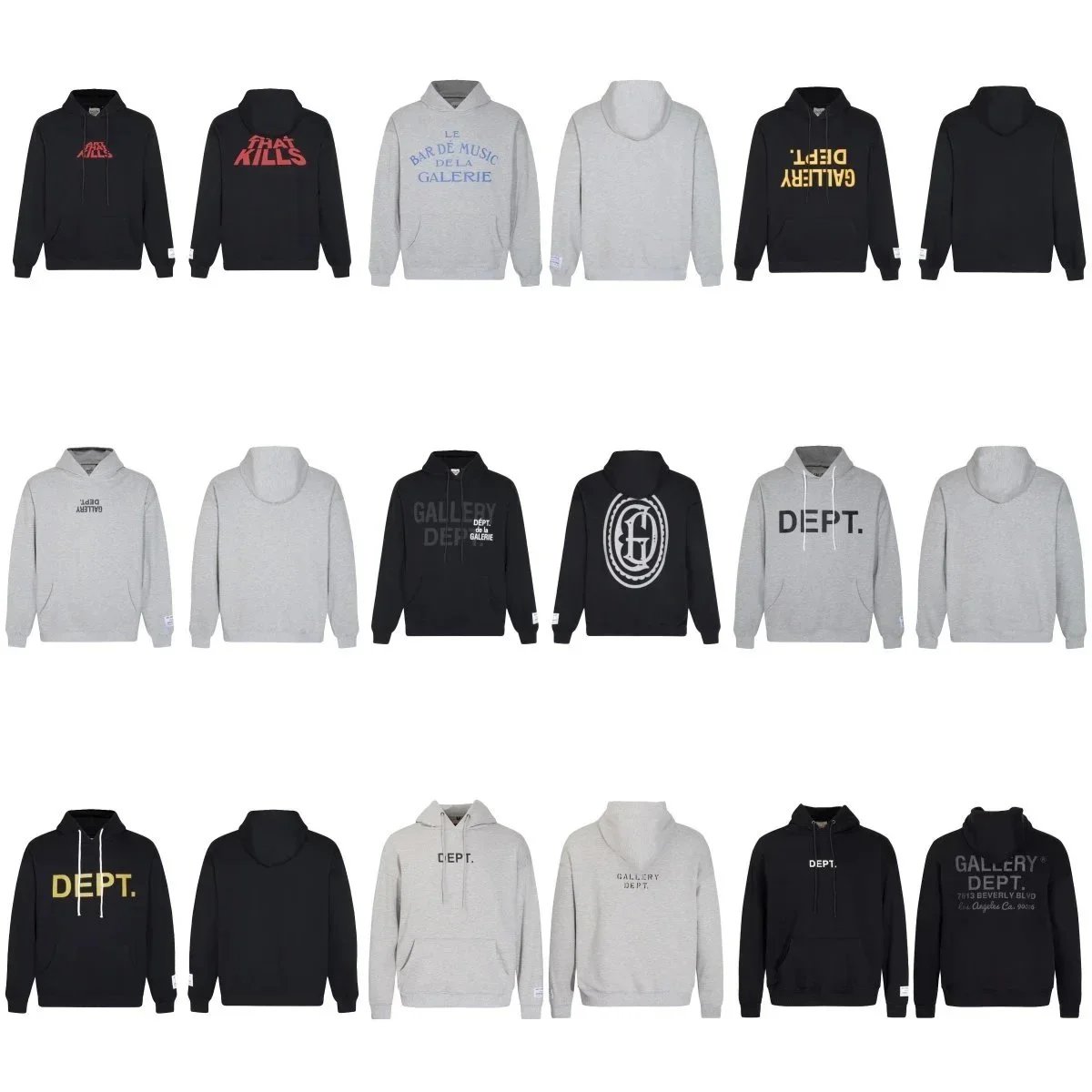 W06-HK-New Classic Letter Print Trendy Casual Men's and Women's Hoodie Hooded Sweatshirt