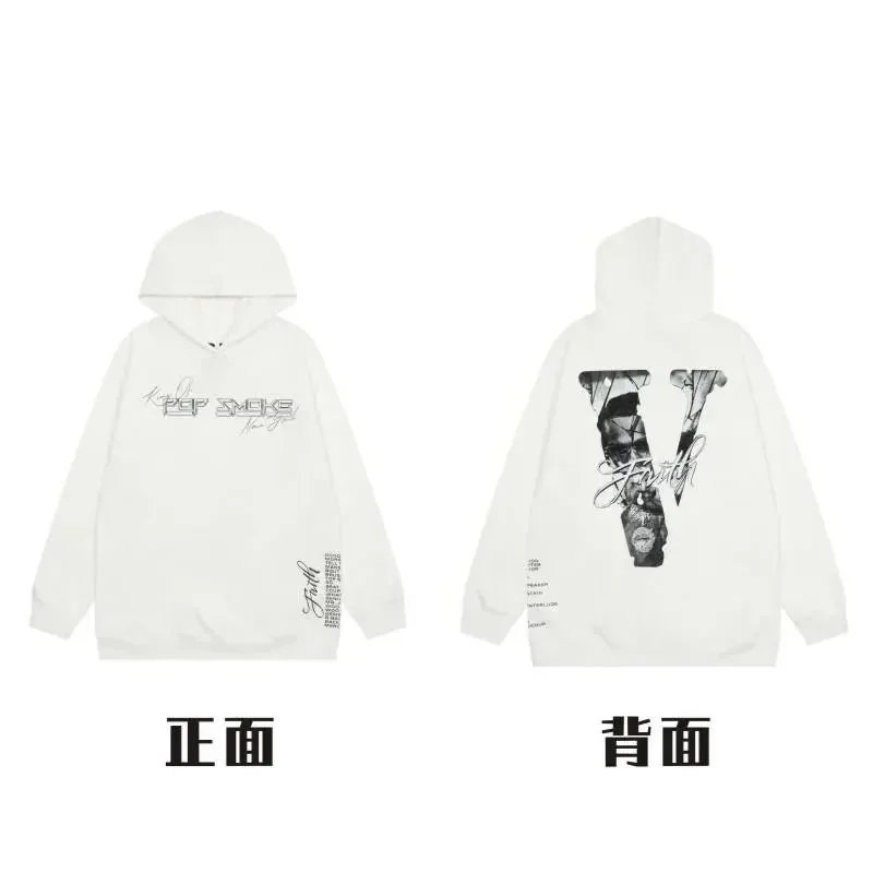 Unbranded Hoodies & Sweatshirts Pullover hoodie with rose text and V graphic prints — 06