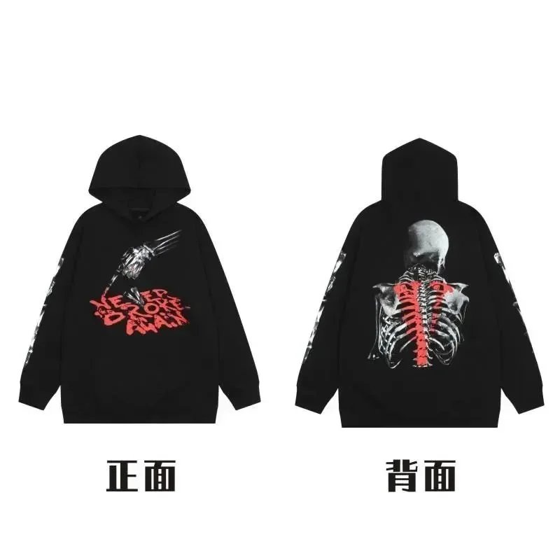 Unbranded Hoodies & Sweatshirts Pullover hoodie with rose text and V graphic prints image 12