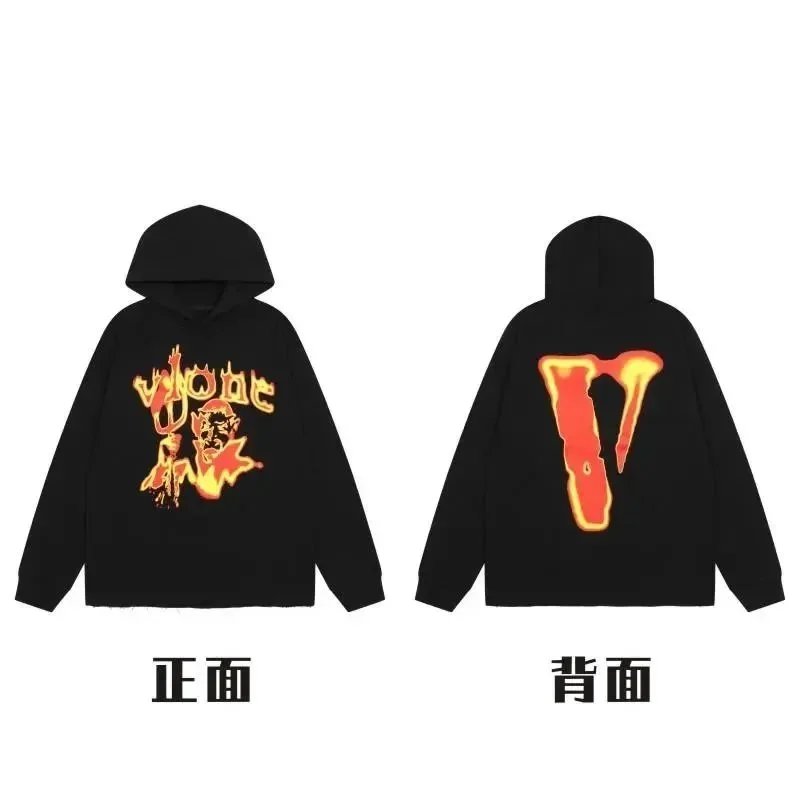Unbranded Hoodies & Sweatshirts Pullover hoodie with rose text and V graphic prints image 4