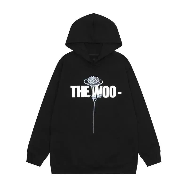 Unbranded Hoodies & Sweatshirts Pullover hoodie with rose text and V graphic prints — 01