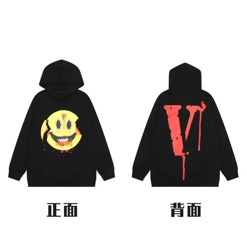 Unbranded Hoodies & Sweatshirts Pullover hoodie with rose text and V graphic prints — 24
