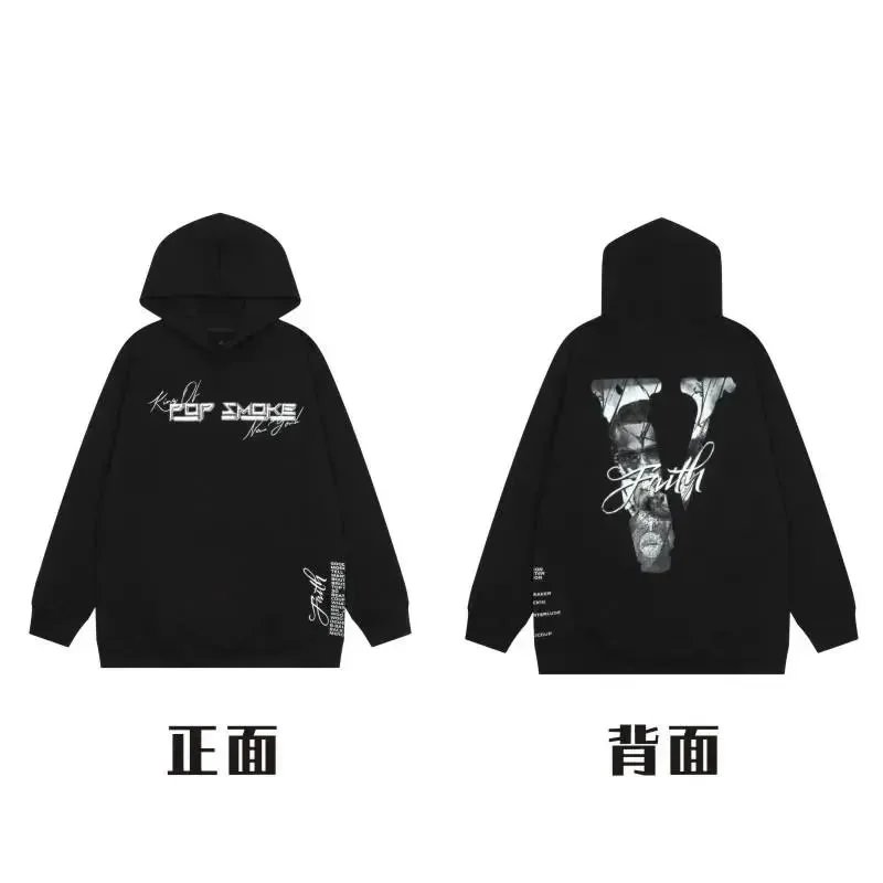 Unbranded Hoodies & Sweatshirts Pullover hoodie with rose text and V graphic prints — 07
