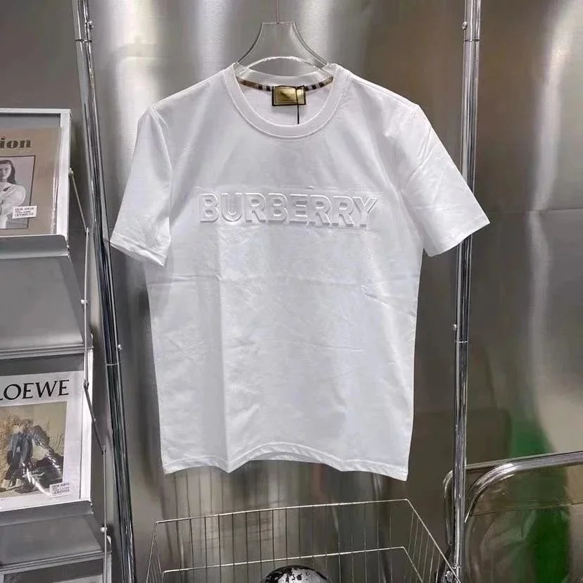 Burberry T-Shirts Short-sleeve logo graphic T-shirt — White 4