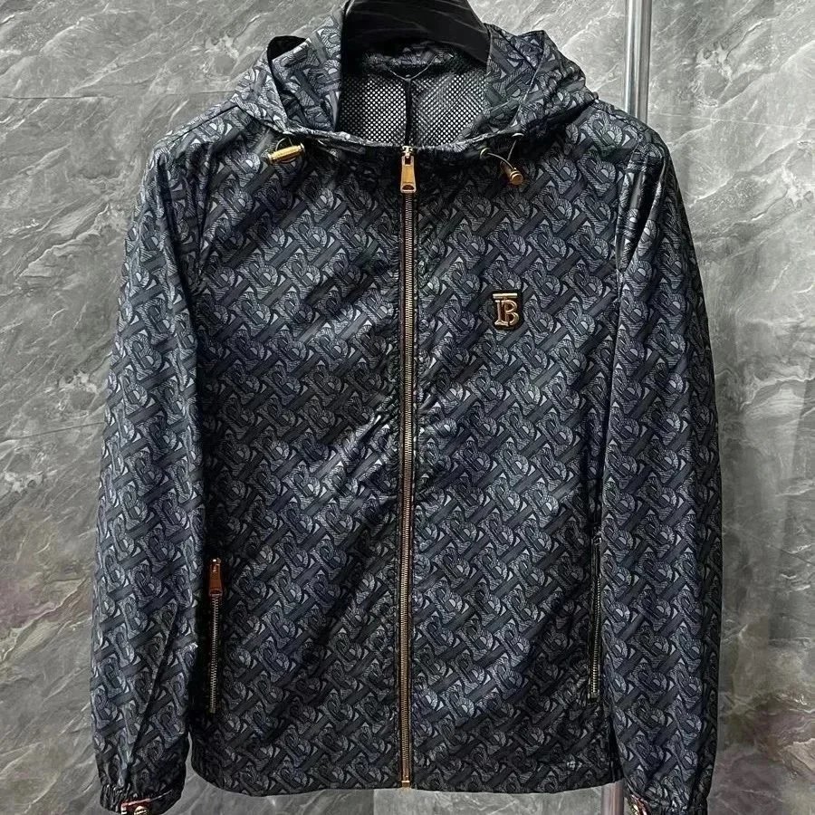 Moncler hooded zip-up windbreaker jacket — 38