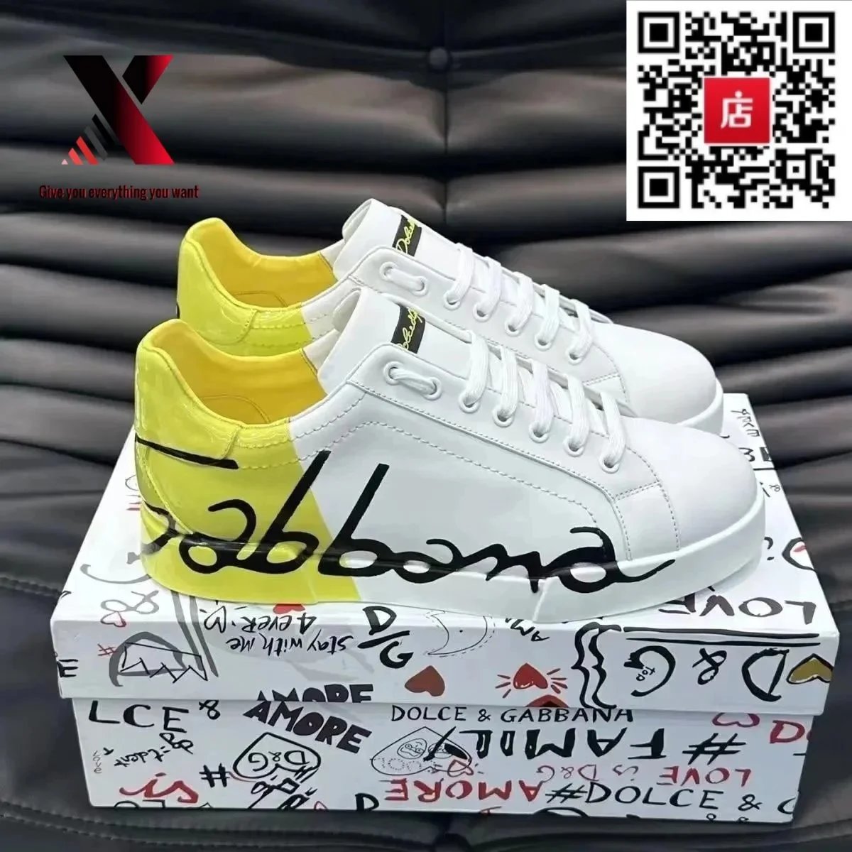 Dolce & Gabbana DG Run White Blue Chunky Sneakers - 10