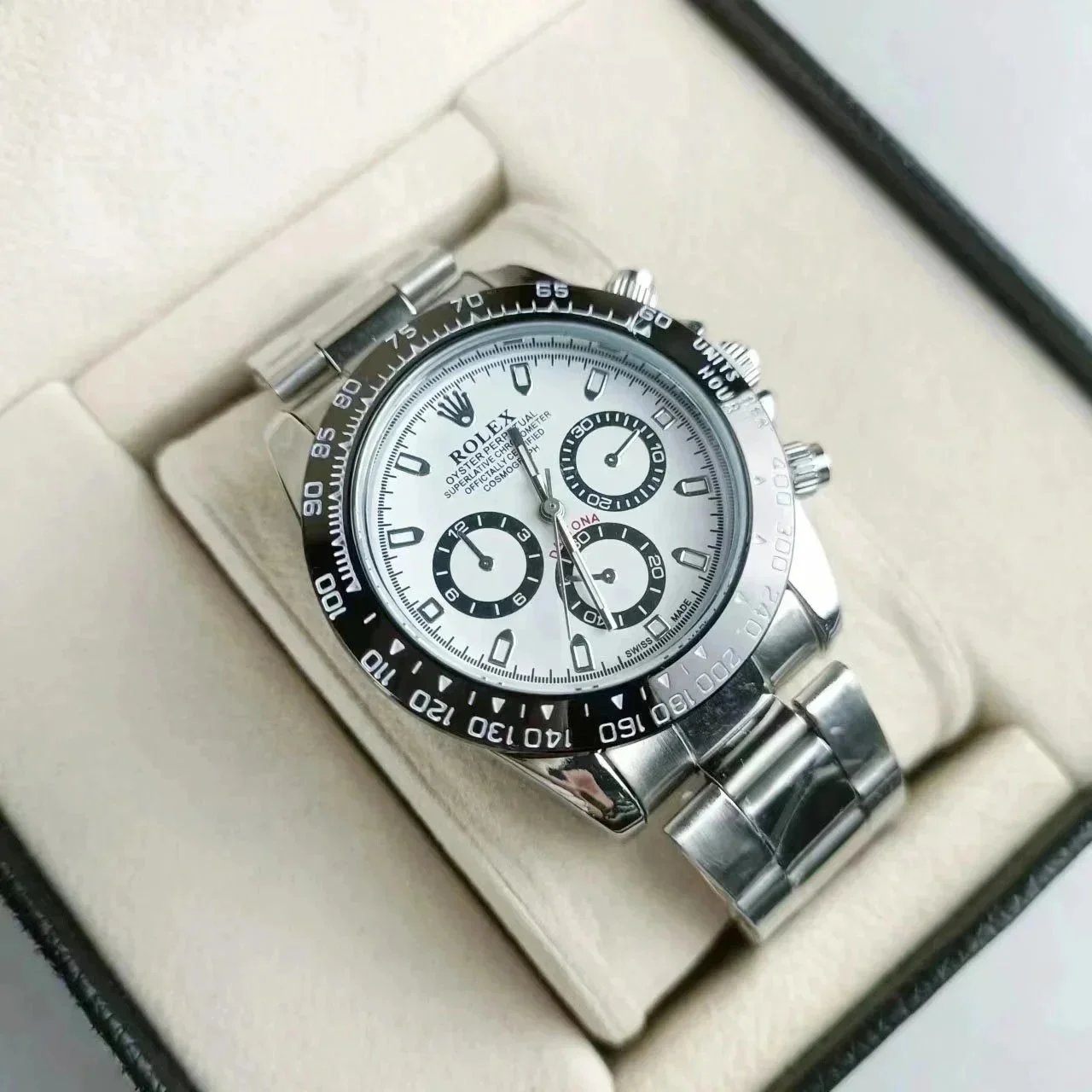 Rolex Daytona White Dial Steel Chronograph Watch