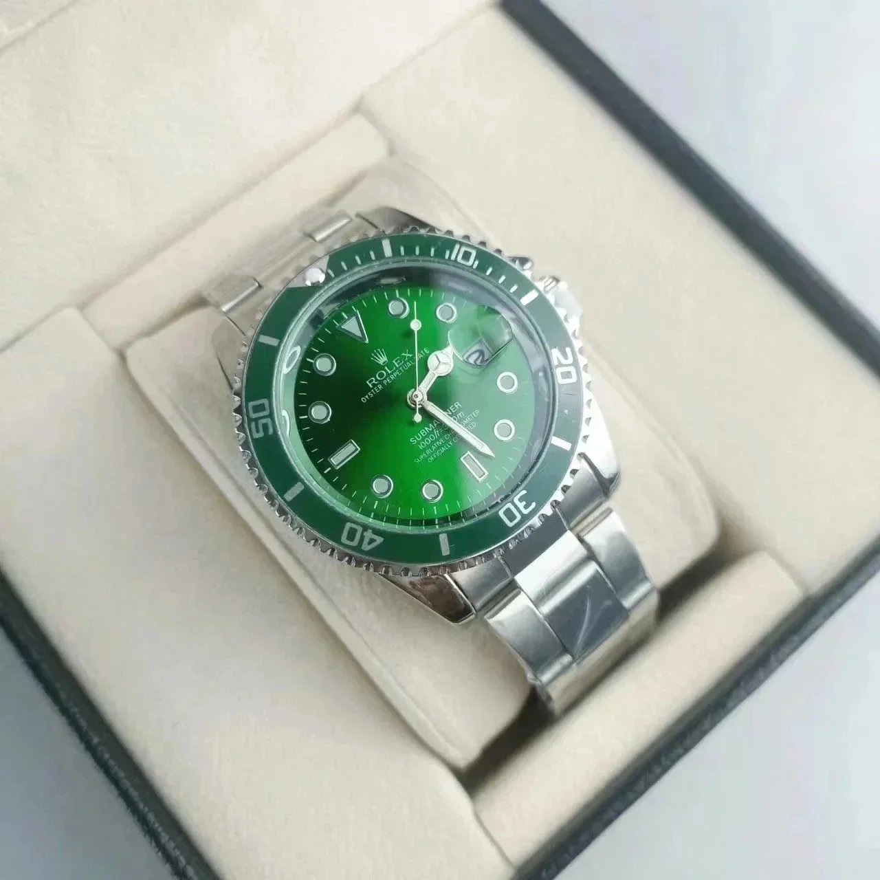 Rolex Oyster Perpetual Datejust Silver Dial Diamond Hour Markers Steel Watch - 8