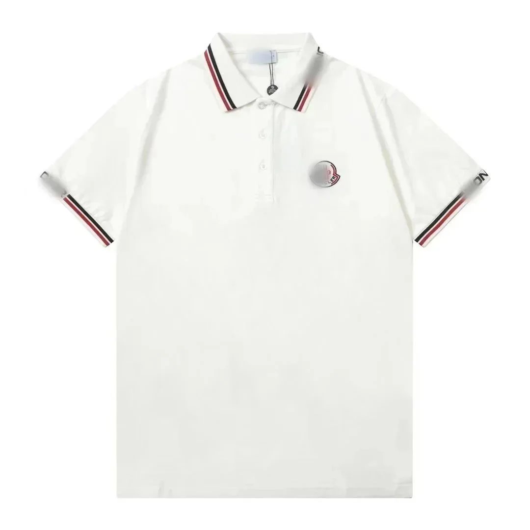 Stone Island White Piqué Polo with Black Trim - 8