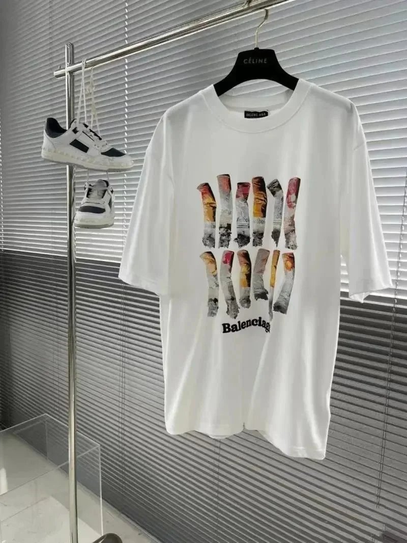 Balenciaga Rainbow Logo Oversized T-Shirt Black - 10