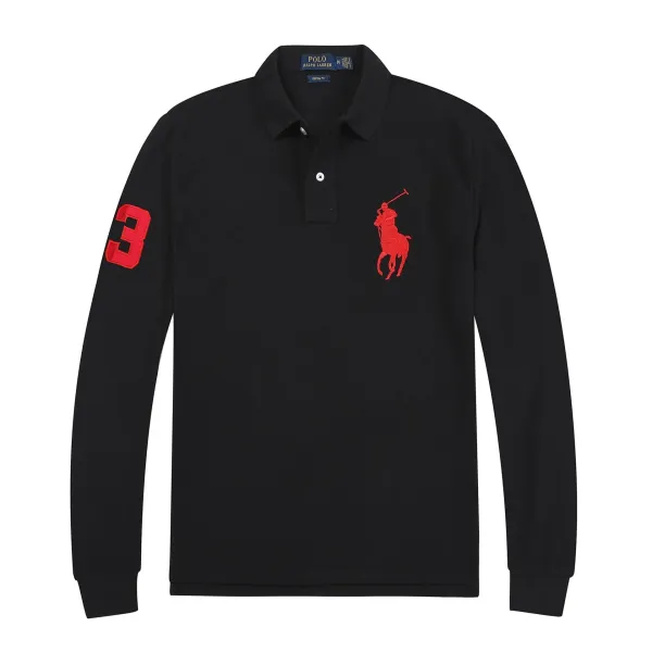 Polo Ralph Lauren Classic Fit Long Sleeve Polo Navy Tops.polo - 8