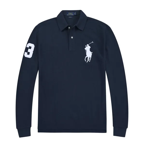 Polo Ralph Lauren Classic Fit Long Sleeve Polo Navy Tops.polo - 10