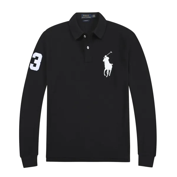 Polo Ralph Lauren Classic Fit Long Sleeve Polo Navy Tops.polo - 5
