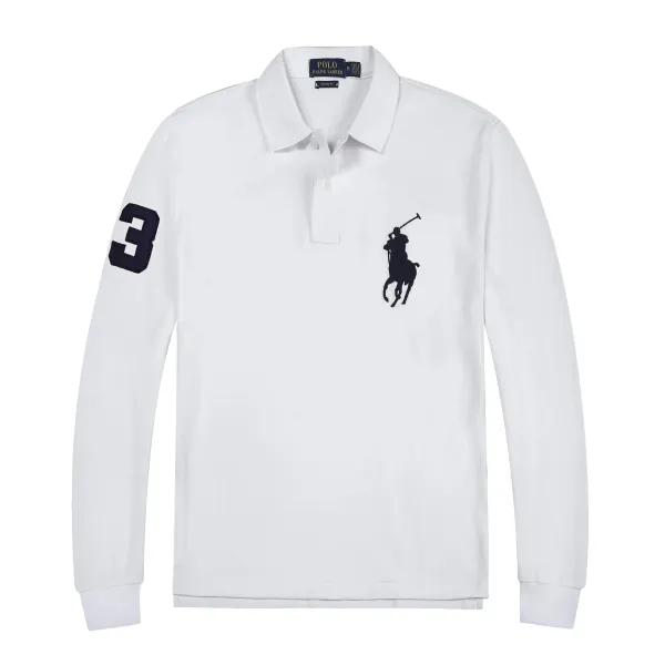 Polo Ralph Lauren Classic Fit Long Sleeve Polo Navy Tops.polo - 4