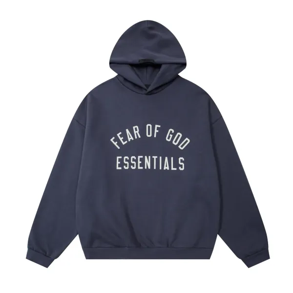 Fear of God Essentials Arch Logo Hoodie Navy - 1