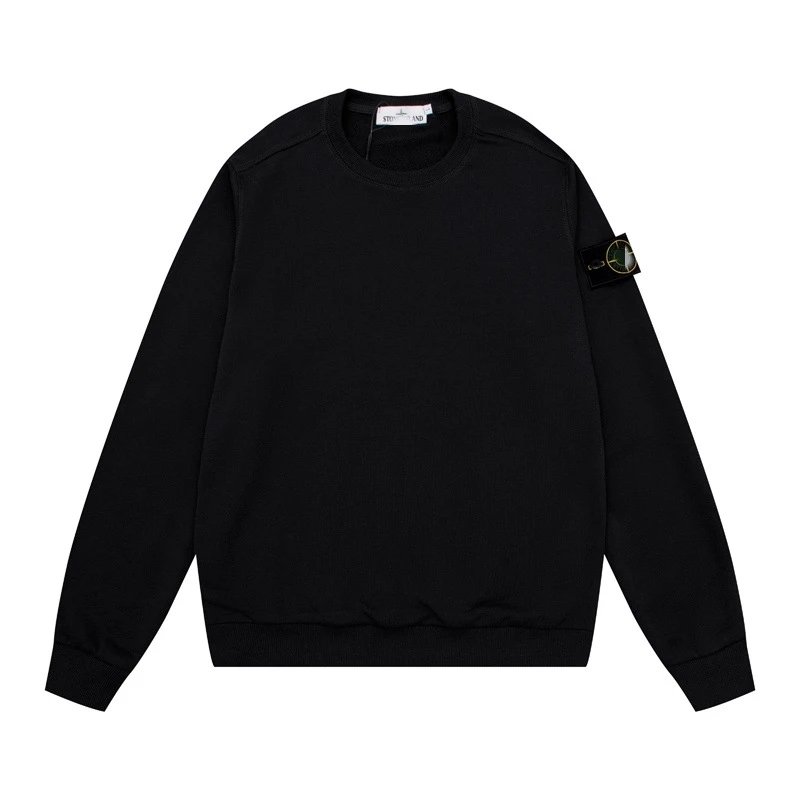 Solid Color Badge Long Sleeve Hoodie photo 2