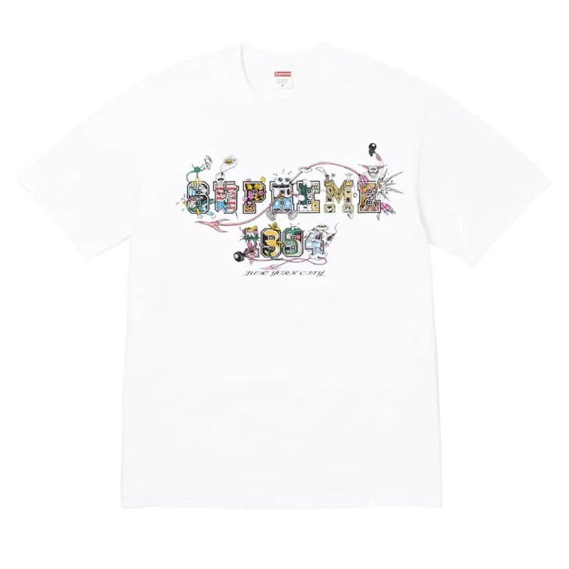 B382 Colorful Letters White